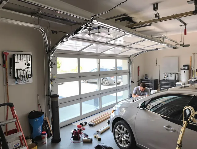 Garage door noise reduction service by Palm Bay Garage Door Repair in Palm Bay